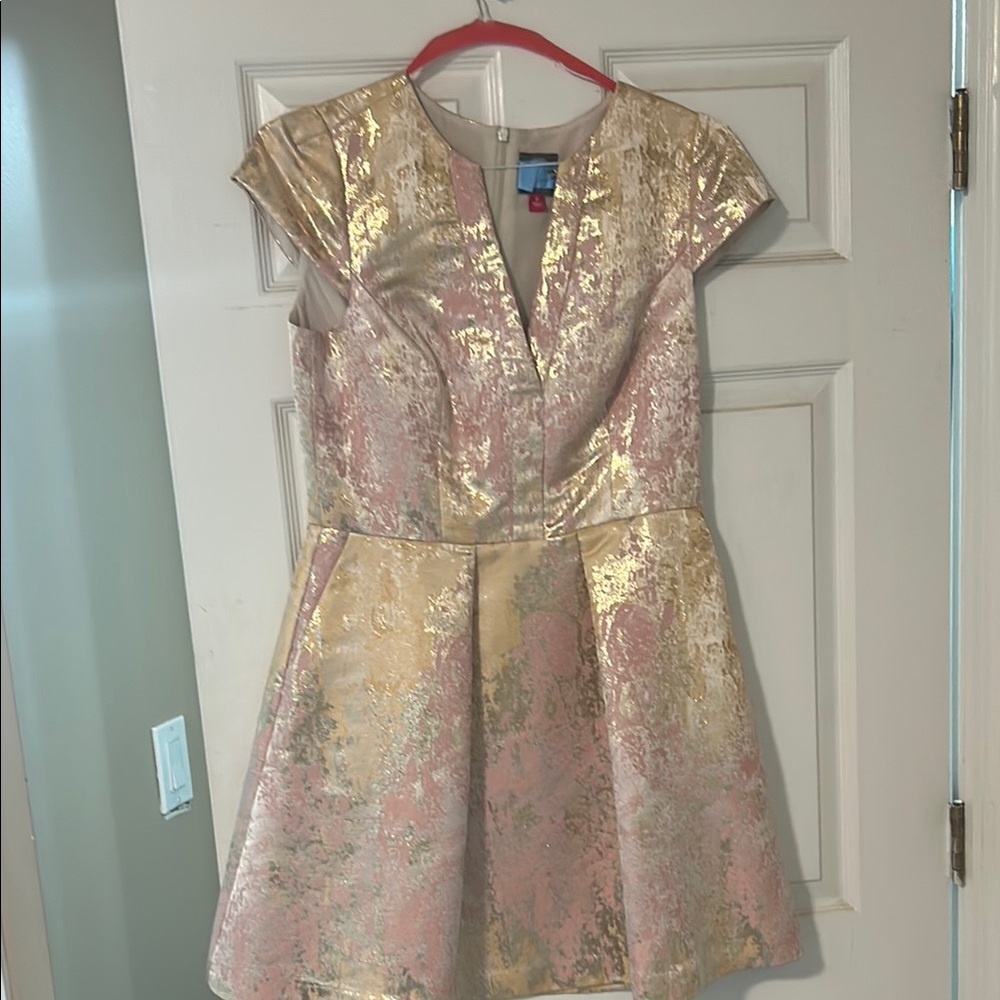 Elegant Gold and Pink WOMENS dress